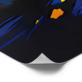 van Gogh Cat Art ポスター (角)