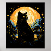 van Gogh Cat Art ポスター (正面)
