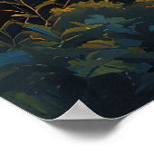 van Gogh Cat Art ポスター (角)