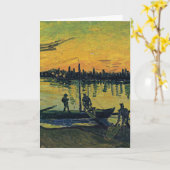 Van Gogh Coal Barges on the River Classic Painting カード (黄色い花)
