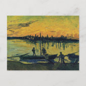 Van Gogh Coal Barges on the River Classic Painting ポストカード (正面)