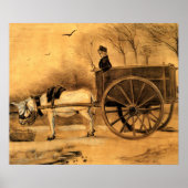 Van Gogh - Donkey and Cart ポスター (正面)