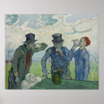 Van Gogh Drinkers Painting ポスター<br><div class="desc">Vincent Van Gogh  (30 March 1853 – 29 July 1890) was an influential Dutch post-impressionist painter.  This painting is The Drinkers.</div>