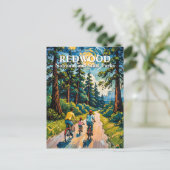 Van Gogh Family Bike Ride Redwood National Park ポストカード (スタンド正面)