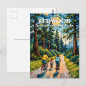 Van Gogh Family Bike Ride Redwood National Park ポストカード (正面/裏面)