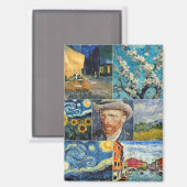 Van Gogh Fine Art Collage マグネット (正面/裏面)