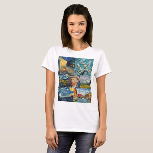 Van Gogh Fine Art Collage Tシャツ (正面フル)