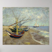 Van Gogh - Fishing Boats At Les Saintes-Maries ポスター (正面)