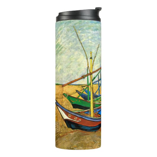 Van Gogh Fishing Boats on Beach at Saintes Maries タンブラー (回転左)