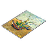 Van Gogh Fishing Boats on Beach at Saintes Maries ノートブック (左側)