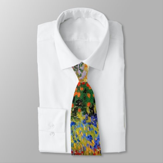 Van Gogh - Flower Garden, fine art painting, ネクタイ (タイ)