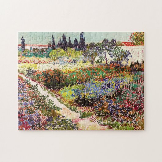 Van Gogh Flowering Garden At Arles Floral Fine Art ジグソーパズル (横)