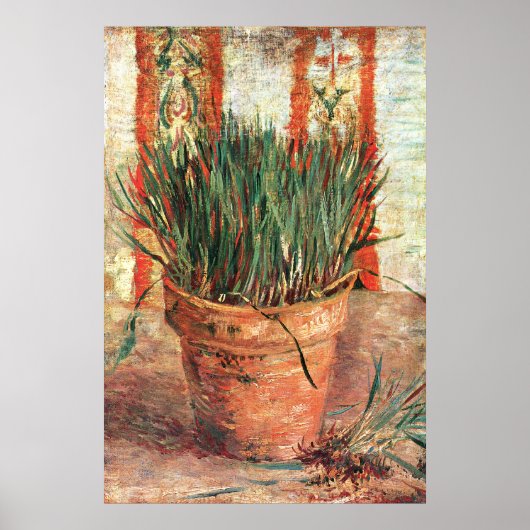 Van Gogh: Flowerpot with Chives ポスター (正面)