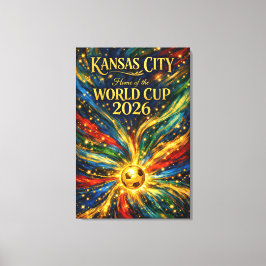 Van Gogh Fluid Art Print Kansas City World Cup  キャンバスプリント