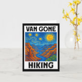 Van Gogh Grand Canyon Hiking Funny Grand Canyon  カード (黄色い花)