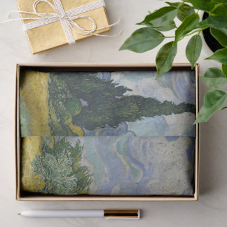 Van Gogh Impressionism Wheat Field Painting Nature 薄葉紙