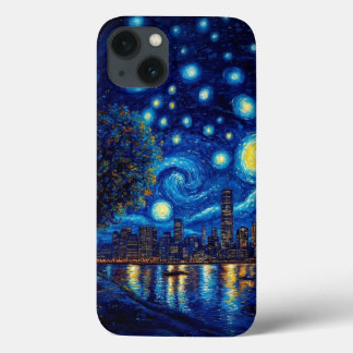 Van Gogh Inspired: Starry Night Ocean Edition iPhone 13ケース