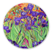 Van Gogh Irises at St. Remy,  Teal セラミックノブ (正面)