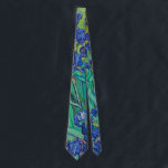 Van Gogh Irises. Blue floral vintage impressionism ネクタイ<br><div class="desc">Van Gogh "Irises" neck tie. Blue floral impressionism art.</div>