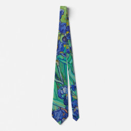 Van Gogh Irises. Blue floral vintage impressionism ネクタイ