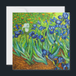 Van Gogh Irises Card<br><div class="desc">Card featuring Vincent van Gogh’s oil painting Irises (1889). Inspired during his stay at an asylum,  this still life depicts beautiful blue irises in different shades. A great gift for fans of Post-Impressionism and Dutch art.</div>