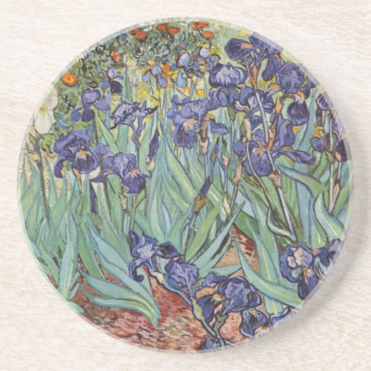 Van Gogh Irises Impressionist Painting コースター (正面)