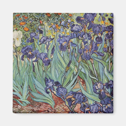 Van Gogh Irises Impressionist Painting マグネット (正面)