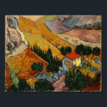 Van Gogh Landscape with House and Ploughman ポスター<br><div class="desc">Incorporated in the design on this product is a beautiful print of "Landscape with House and Ploughman" an 1889 oil on canvas painting created by Vincent van Gogh. Vincent van Gogh (1853 – 1890) was a Dutch Post-Impressionist painter who in just over a decade created approximately 2, 100 paintings including...</div>