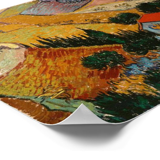 Van Gogh Landscape with House and Ploughman ポスター (角)