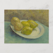 Van Gogh Lemons Plate Yellow Kitchen Art ポストカード (正面)