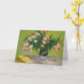 Van Gogh Oleanders Pink Floral Still Life Art カード (黄色い花)