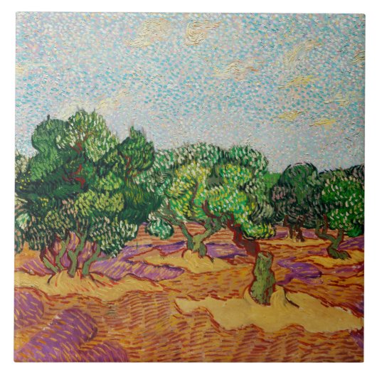 Van Gogh - Olive Trees,  タイル (正面)