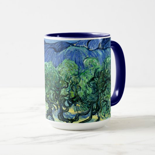 Van Gogh - Olive Trees with Alpilles Background マグカップ (正面右)