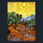 Van Gogh - Olive Trees with Yellow Sky and Sun ポスター<br><div class="desc">Vincent van Gogh painting,  Olive Trees with Yellow Sky and Sun</div>