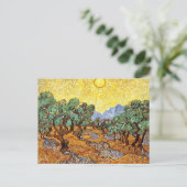 Van Gogh: Olive Trees with Yellow Sky and Sun ポストカード (スタンド正面)