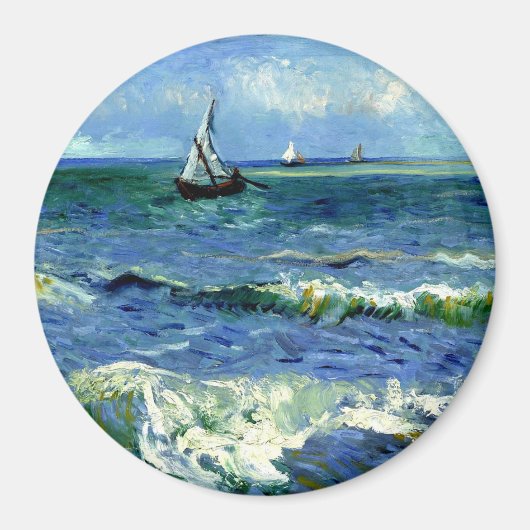Van Gogh painting, Seascape, マグネット (正面)