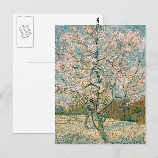 Van Gogh Pink Peach Tree in Blossom (F404) ポストカード (正面/裏面)