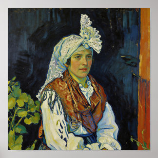 Van Gogh Portrait of Peasant Woman ポスター