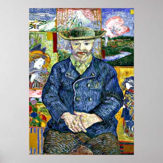 Van Gogh - Portrait of Pere Tanguy, fine art ポスター (正面)
