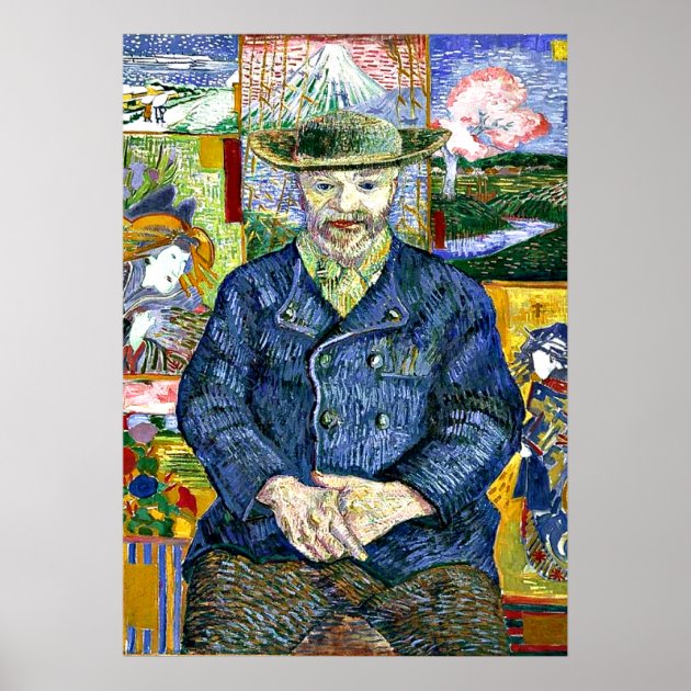 Van Gogh - Portrait of Pere Tanguy, fine art ポスター | Zazzle.co.jp