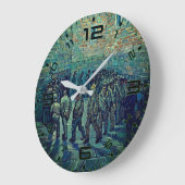 Van Gogh Prisoners' Round Art Clock ラージ壁時計 (傾斜)