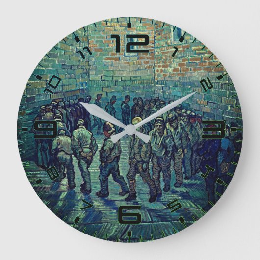 Van Gogh Prisoners' Round Art Clock ラージ壁時計 (正面)