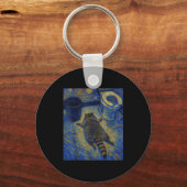 Van Gogh Raccoon Drunk Pes Out In Bathroom Meme  キーホルダー (正面)