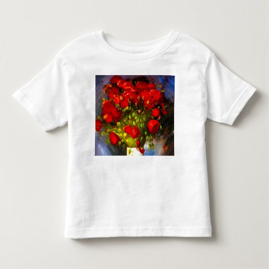 Van Gogh Red Poppies トドラーTシャツ (正面)