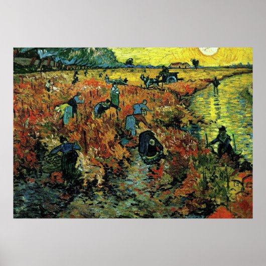 Van Gogh - Red Vineyards at Arles ポスター (正面)