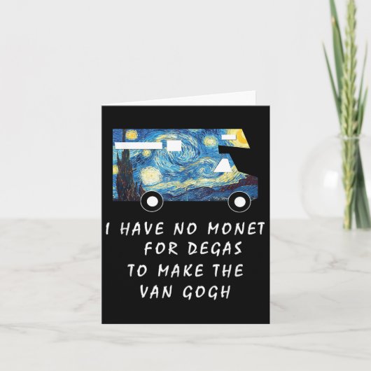 Van Gogh Road Trip T Shirt Funny Caravan Camping T カード (正面)