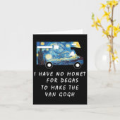Van Gogh Road Trip T Shirt Funny Caravan Camping T カード (黄色い花)