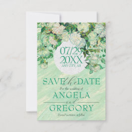 Van Gogh Roses Save The Wedding Date Invitation 招待状
