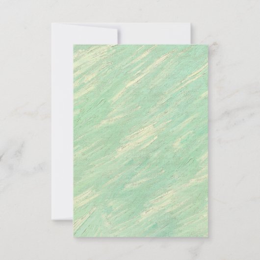 Van Gogh Roses Save The Wedding Date Invitation 招待状 (裏面)