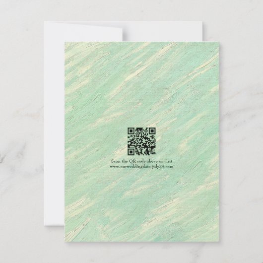 Van Gogh Roses Wedding Details Card 招待状 (裏面)